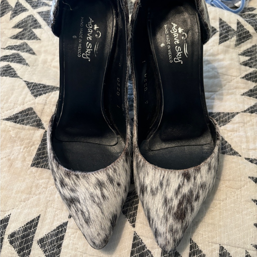 Agave Skys cowhide heels